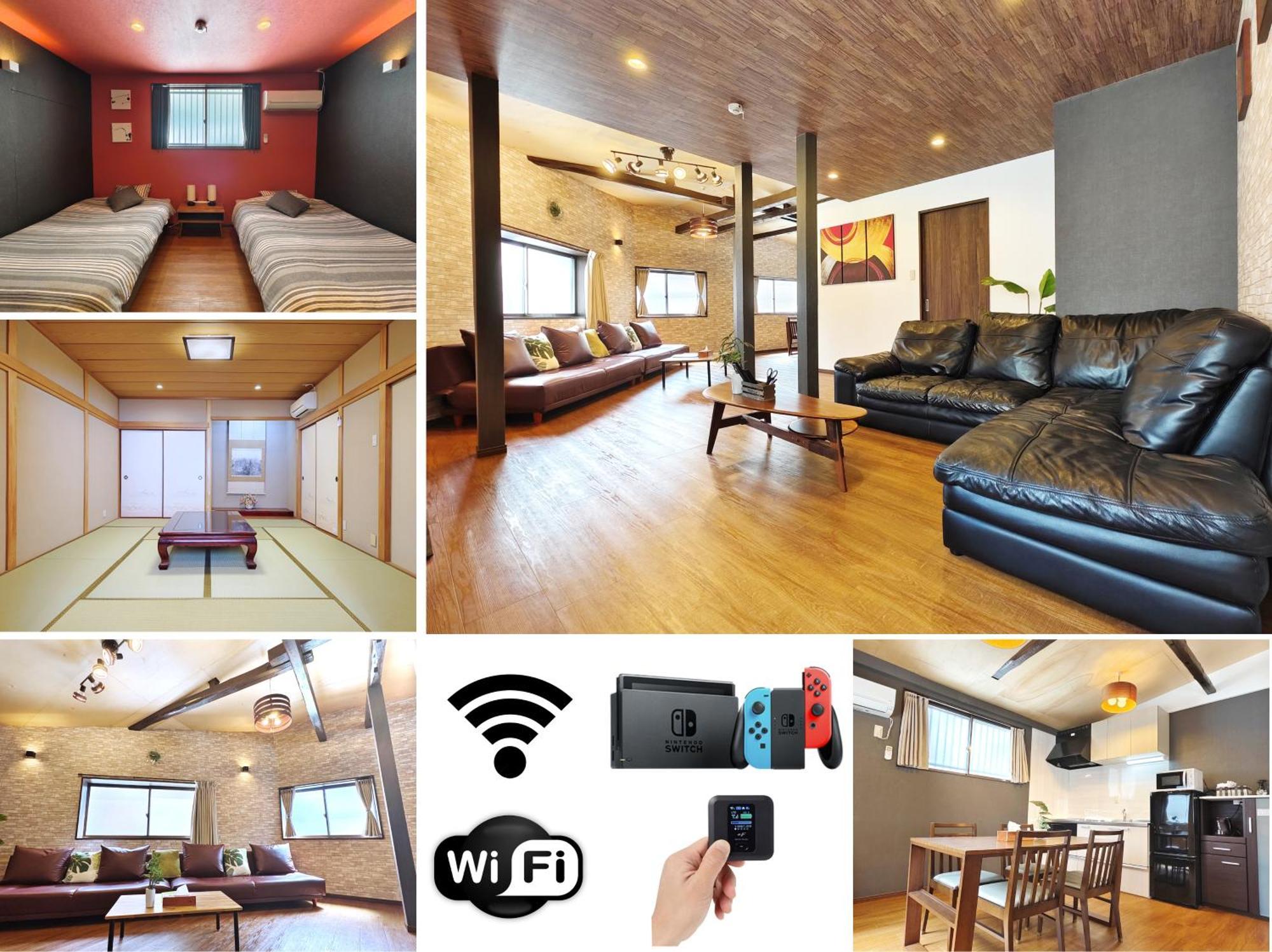 清潔#快適#広々なんば駅徒歩8分#9名宿泊可#Wi-Fiswitch#大画面tv Osaca Exterior foto